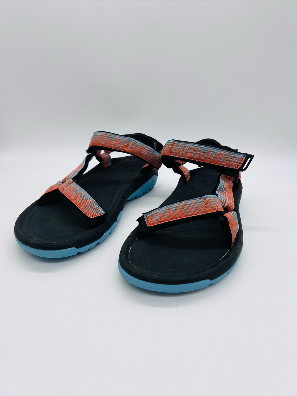 Teva Women’s Hurricane XLT 2 Sandals With Orange And Blue Straps Size 8